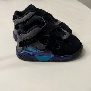 Jordan Kids Black and Blue Sneakers